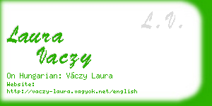 laura vaczy business card