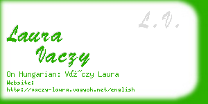 laura vaczy business card